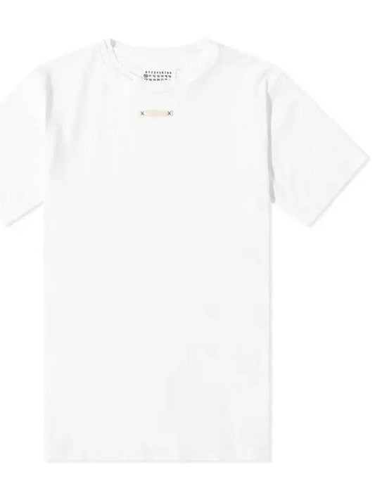 Signature Stitch Tape Logo Cotton Short Sleeve T-Shirt White - MAISON MARGIELA - BALAAN 2