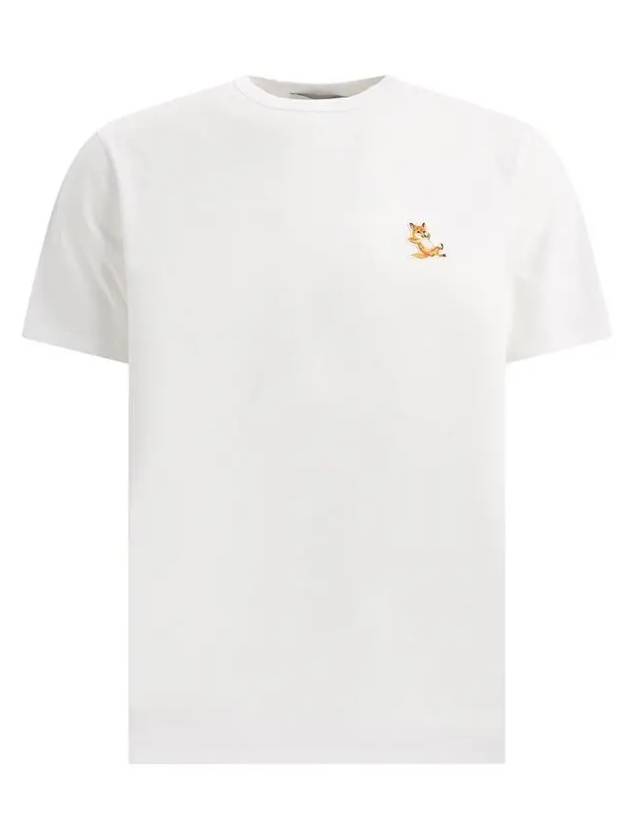 Chillax Fox Patch Classic Short Sleeve T-Shirt White - MAISON KITSUNE - BALAAN 3