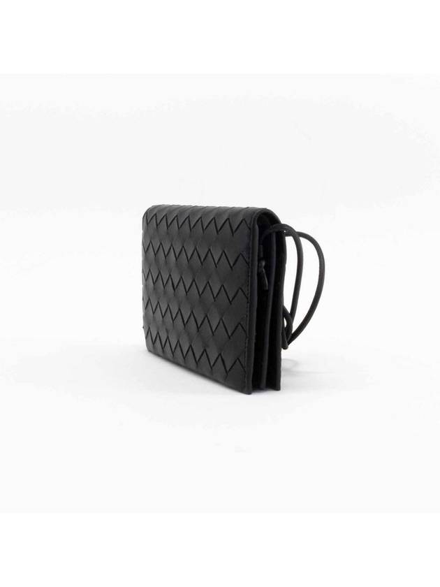 Intrecciato Strap Long Wallet Black - BOTTEGA VENETA - BALAAN 4