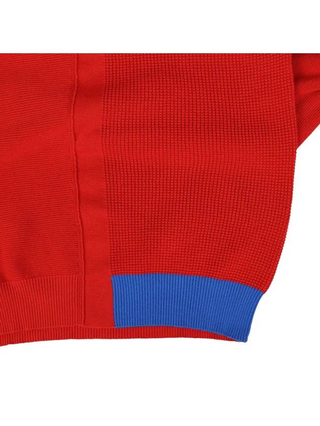 Round red knit long sleeve t-shirt - IKALOOOK - BALAAN 7