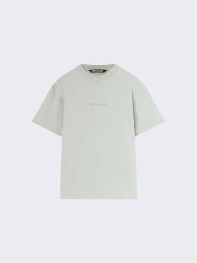 Reverse Logo Short Sleeve T-Shirt Light Grey - PALM ANGELS - BALAAN 2