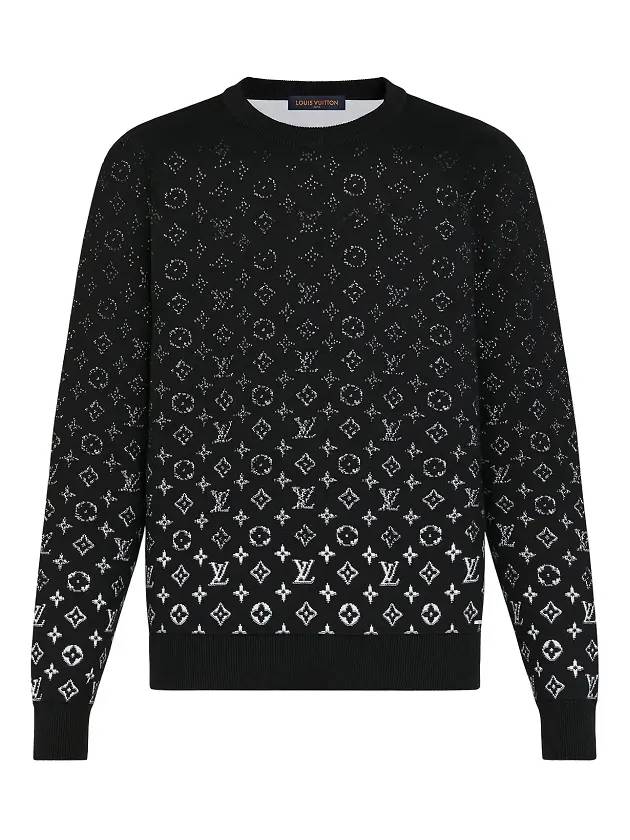 Lvse Monogram Degrade Sweatshirt Black - LOUIS VUITTON - BALAAN 1