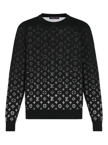 Lvse Monogram Degrade Sweatshirt Black - LOUIS VUITTON - BALAAN 1