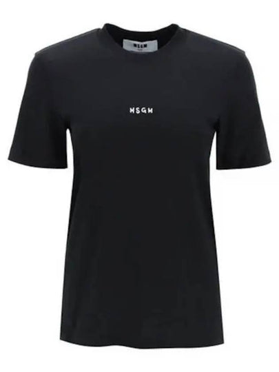 Micro Brushed Logo Short Sleeve T-Shirt Black - MSGM - BALAAN 2