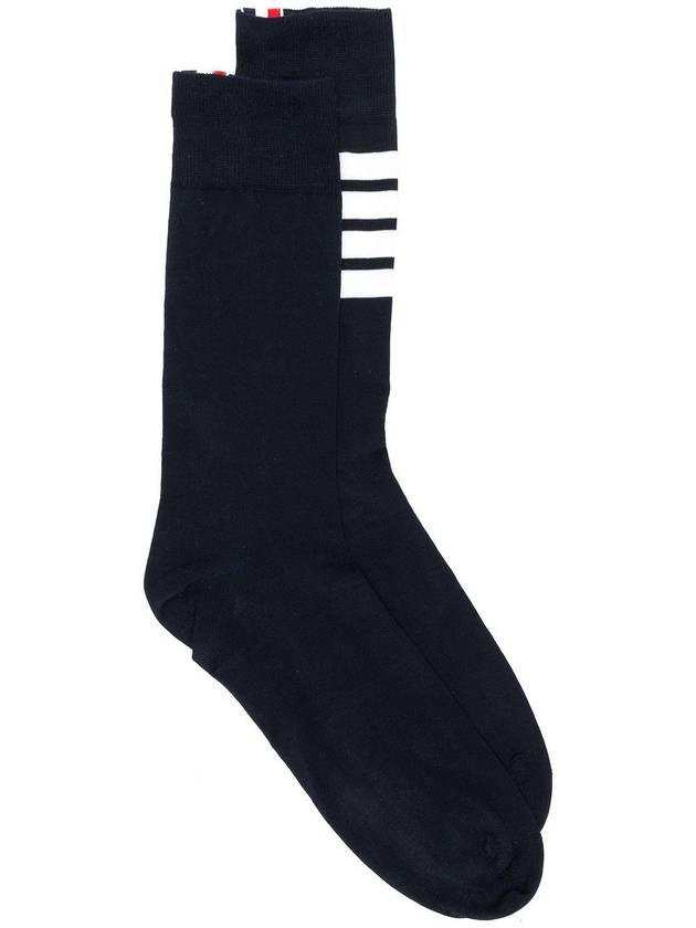 MID CALF SOCKS W/ 4BAR IN LIGHTWEIGHT COTTON - THOM BROWNE - BALAAN 1