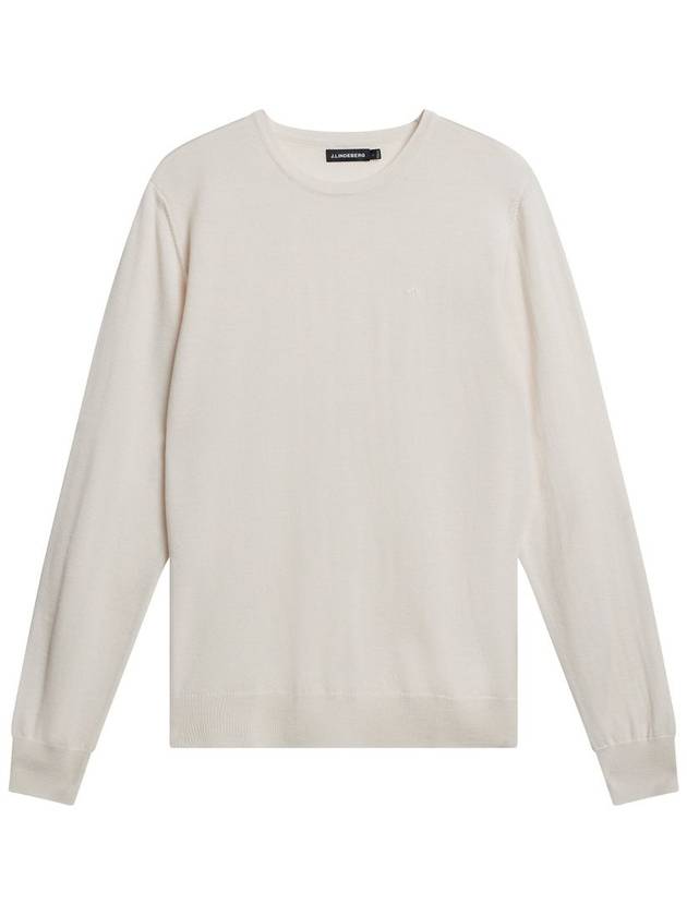 Lyle Merino Crew Neck Knit Top Cloud White - J.LINDEBERG - BALAAN 2