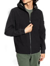 Soft Shell Brushed Lining Zip Up Hoodie Black - STONE ISLAND - BALAAN 7