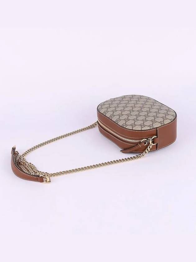 GG Supreme Chain Mini Cross Bag Beige - GUCCI - BALAAN 4