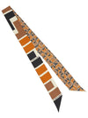 FF Motif Printed Narrow Silk Scarf - FENDI - BALAAN 3