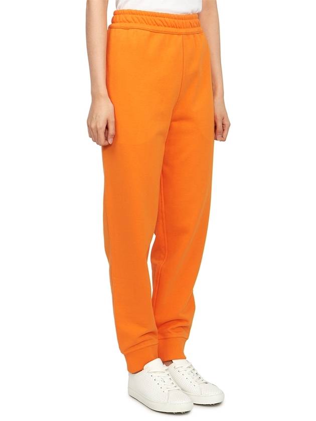 Logo Patch Cotton Track Pants Orange - BURBERRY - BALAAN 4