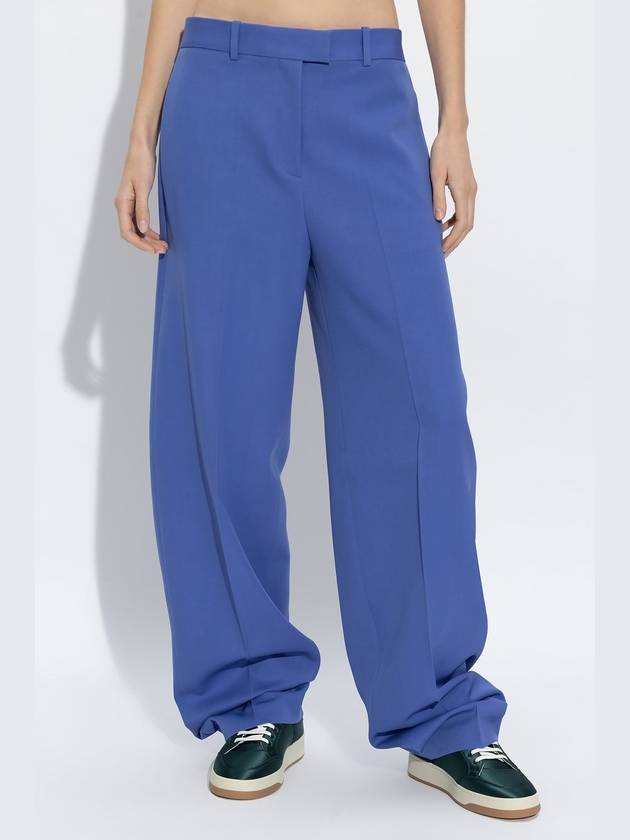 The Attico ‘Jagger’ Wool Pleat-front Trousers, Women's, Blue - THE ATTICO - BALAAN 3