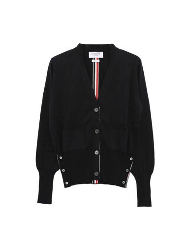 Back Stripe Cardigan Navy - THOM BROWNE - BALAAN 1