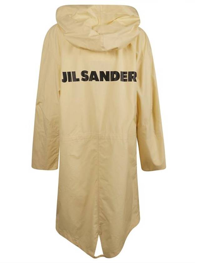 Back Logo Print Hooded Parka Yellow - JIL SANDER - BALAAN 4