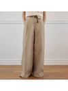 Heavy Chino One Chin Wide Pants Beige - NOIRER FOR WOMEN - BALAAN 1