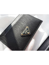 Vitello Triangle Logo Card Wallet Black - PRADA - BALAAN 10