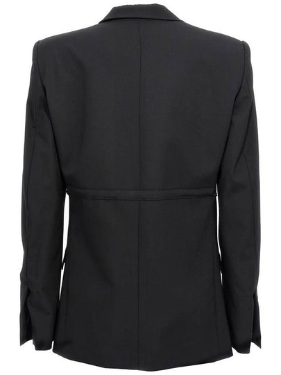 Nensi Dojaka Double Breast Drawstring Blazer Jacket - NENSI DOJAKA - BALAAN 2