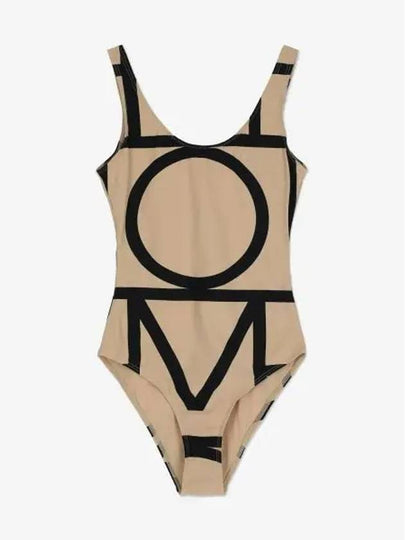 Monogram One-Piece Swimsuit Beige - TOTEME - BALAAN 2