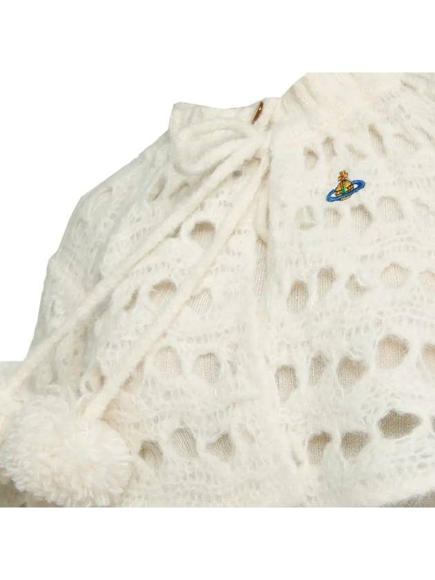 Lacework Crop Cardigan Ivory - VIVIENNE WESTWOOD - BALAAN 5