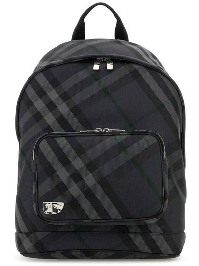 Grid Check Backpack Charcoal - BURBERRY - BALAAN 2