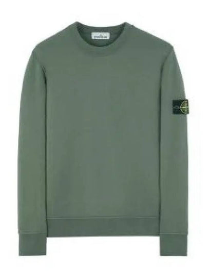 Wappen Patch Garment Dyed Sweatshirt Musk Green - STONE ISLAND - BALAAN 2