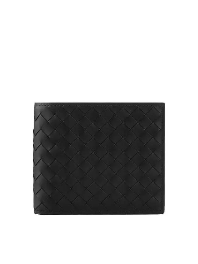 Men's Intrecciato Half Wallet Black - BOTTEGA VENETA - BALAAN 2