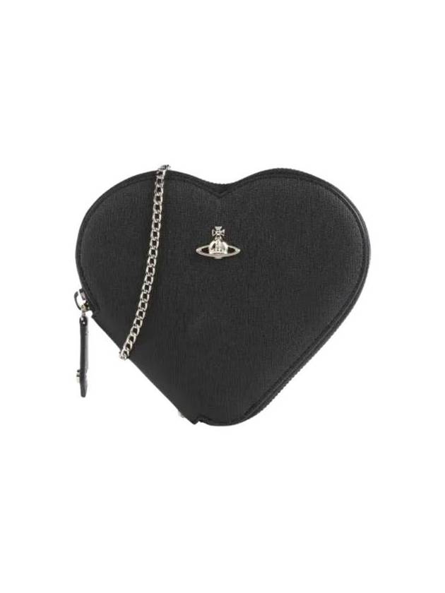 Saffiano Heart Cross Bag Black - VIVIENNE WESTWOOD - BALAAN 1