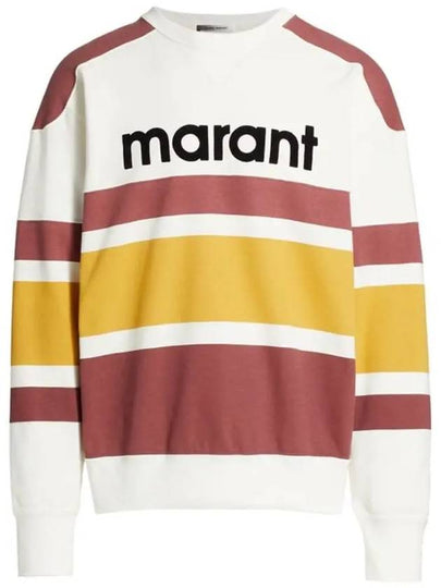 Mayoan Logo Striped Sweatshirt Burgundy - ISABEL MARANT - BALAAN 2