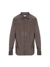 Men's Ghost Embroidered Logo Long Sleeve Shirt Grey - VIVIENNE WESTWOOD - BALAAN 2