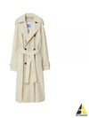 Belted Cotton Gabardine Trench Coat Ivory - BURBERRY - BALAAN 2