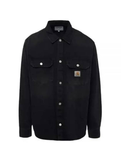 Harvey Shirt Denim Jacket Black - CARHARTT WIP - BALAAN 2