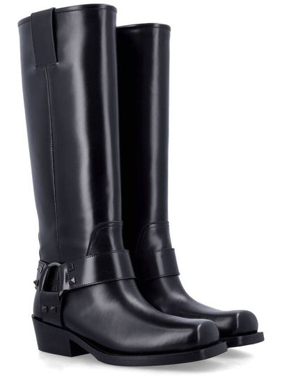 Valentino Garavani Rockstud Biker Boot - VALENTINO - BALAAN 2