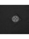 Logo Patch Cotton Short Sleeve T-Shirt Black - STONE ISLAND - BALAAN 3