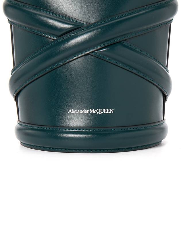 The Curve Small Bucket Bag Forest Green - ALEXANDER MCQUEEN - BALAAN.