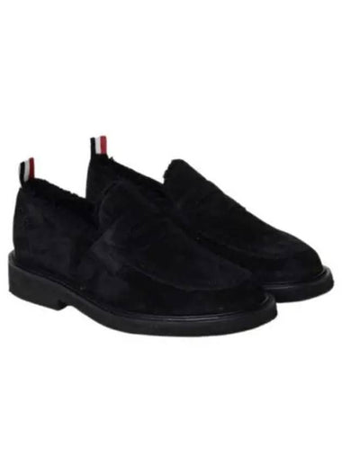 Signature RWB Tab Suede Penny Loafers MFF001G L0037 001 - THOM BROWNE - BALAAN 1