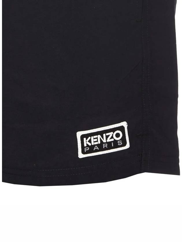 Logo Patch Classic Swim Shorts Black - KENZO - BALAAN 5