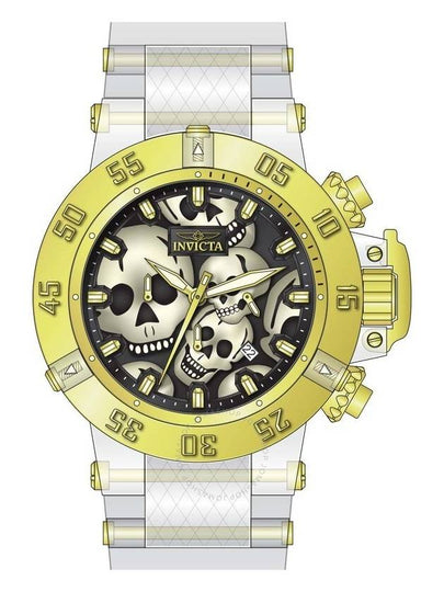 Invicta Subaqua Zager Exclusive Chronograph Quartz Black Dial Skull Men's Watch 37328 - INVICTA - BALAAN 2