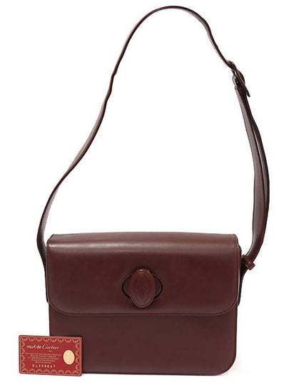 Burgundy leather must ruby line shoulder bag - CARTIER - BALAAN 2