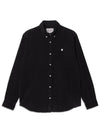 Madison Cord Long Sleeve Shirt Black - CARHARTT WIP - BALAAN 1