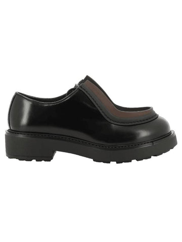 2EG421 055 F0807 Diapason brushed leather loafers - PRADA - BALAAN 1
