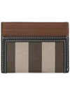 Check Two-Tone Leather Card Wallet Dark Birch Brown - BURBERRY - BALAAN 2