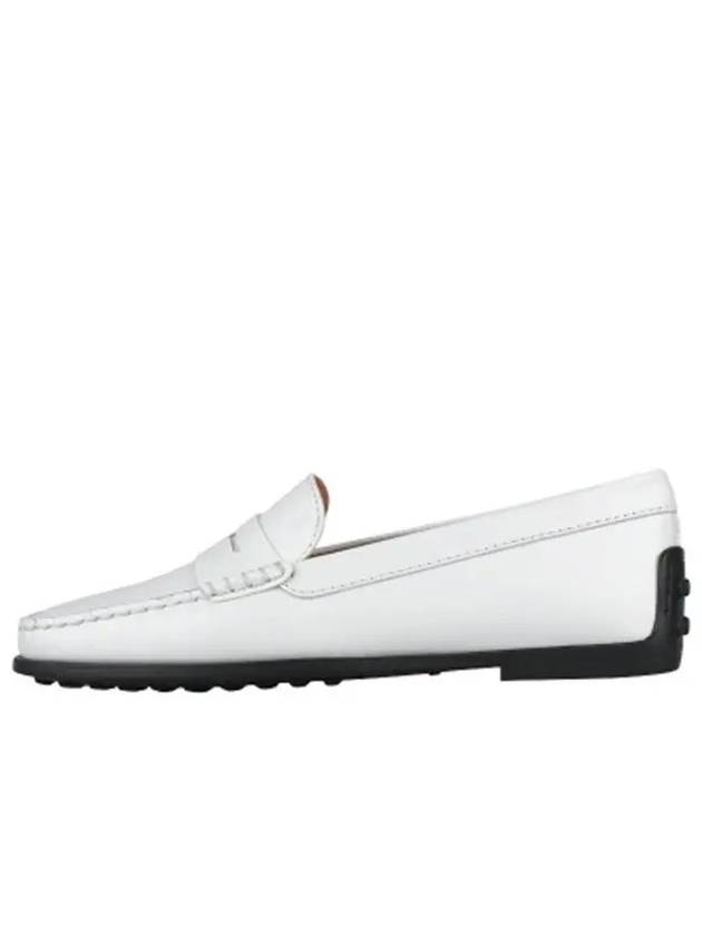 Women's City Gommino Leather Driving Shoes White - TOD'S - BALAAN 2