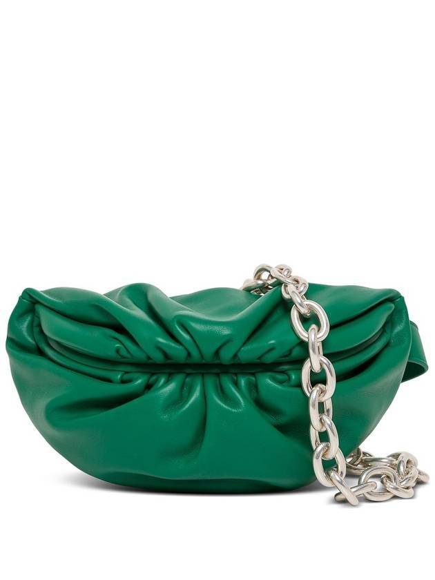 Chain Leather Belt Bag Green - BOTTEGA VENETA - BALAAN 1