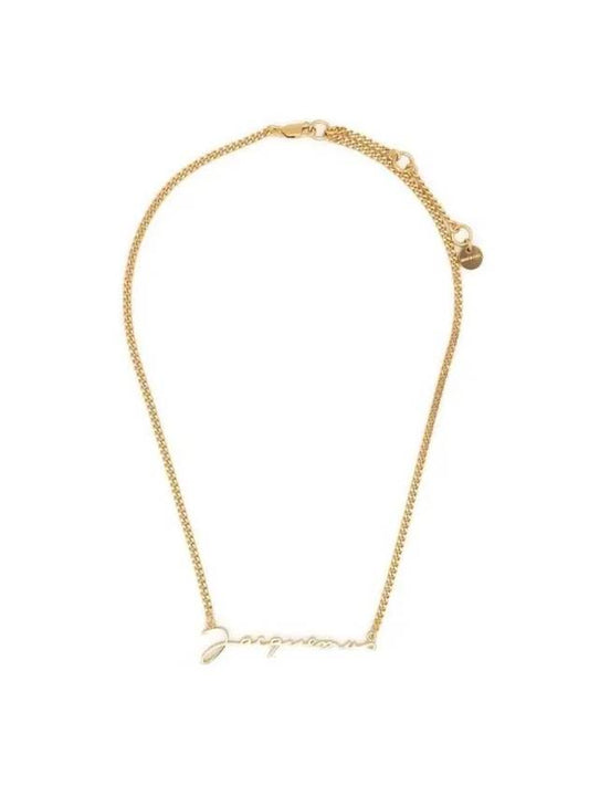 La Chain Signature Logo Chain Necklace Gold - JACQUEMUS - BALAAN 2