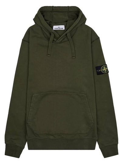 Signature Logo Patch Hoodie Olive - STONE ISLAND - BALAAN 2