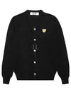 Play Gold Waffen Cardigan Black - COMME DES GARCONS - BALAAN 2