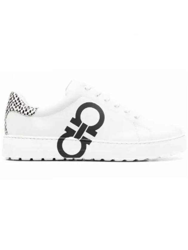 Gancini Low Top Sneakers White - SALVATORE FERRAGAMO - BALAAN 2