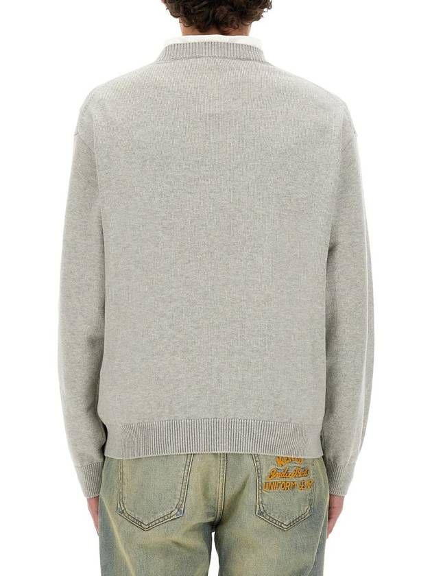 Tiger Academy Logo Knit Top Pale Grey - KENZO - BALAAN 4