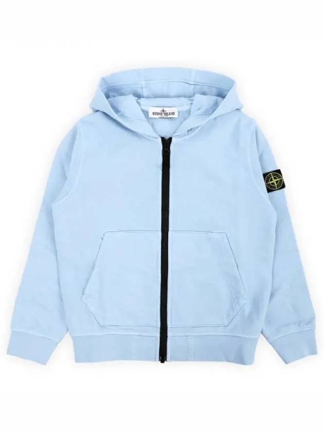 Stone Kids Waffen Patch Cotton Hooded Zip up Sky 801660740 V0040 270426 1063035 - STONE ISLAND - BALAAN 1