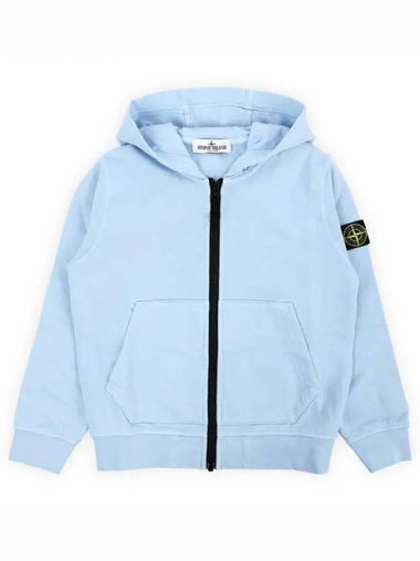 Stone Kids Waffen Patch Cotton Hooded Zip up Sky 801660740 V0040 270426 1063035 - STONE ISLAND - BALAAN 1