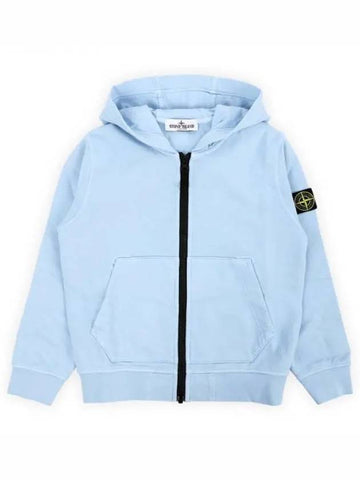 Stone Kids Waffen Patch Cotton Hooded Zip up Sky 801660740 V0040 10 12A 271498 1101658 - STONE ISLAND - BALAAN 1